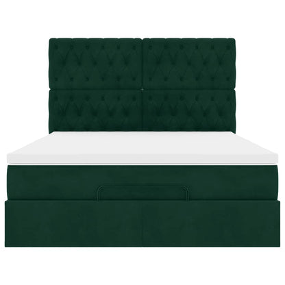 Struttura Letto Pouf con Materassi 140x190 cm in Velluto | homemem39