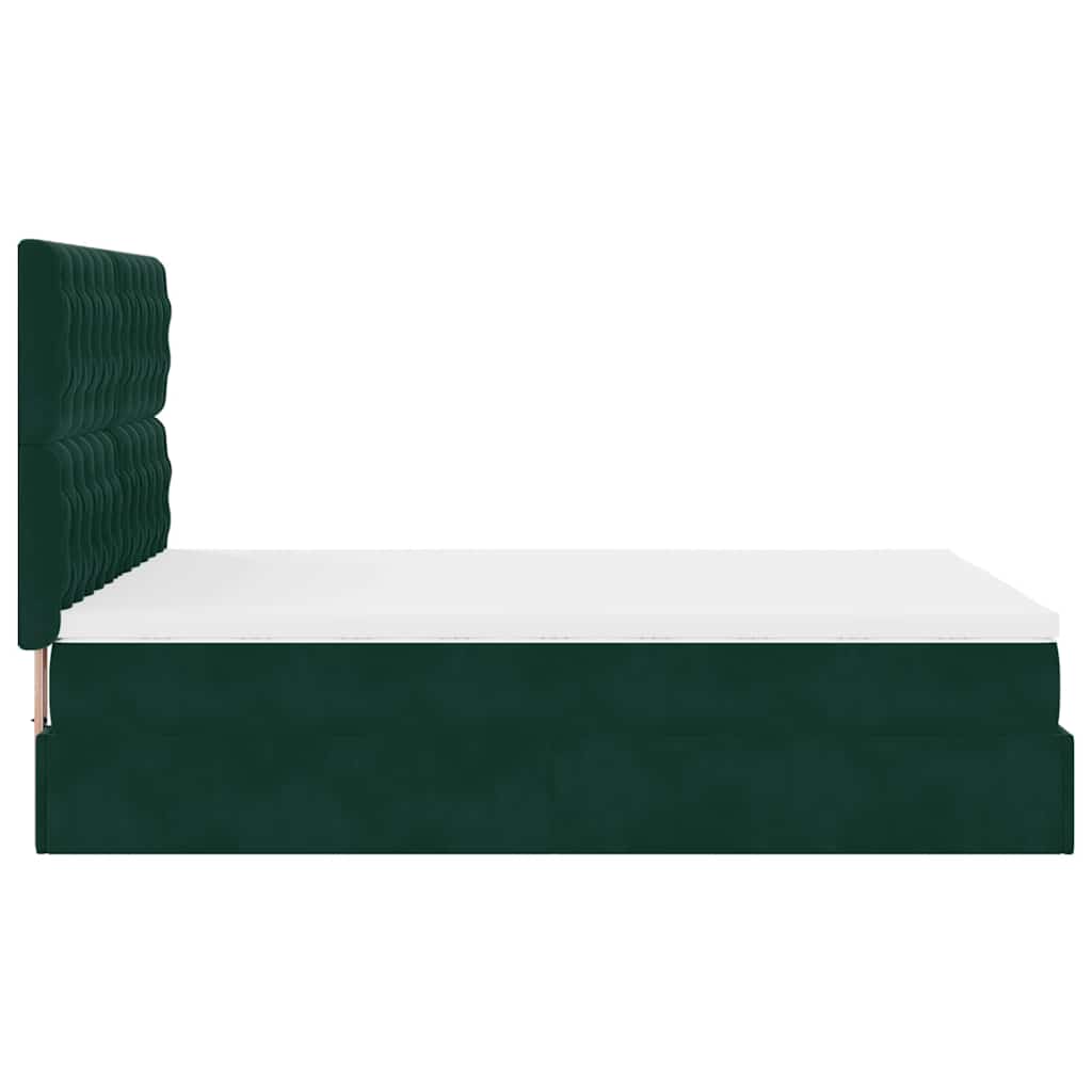 Struttura Letto Pouf con Materassi 140x190 cm in Velluto | homemem39