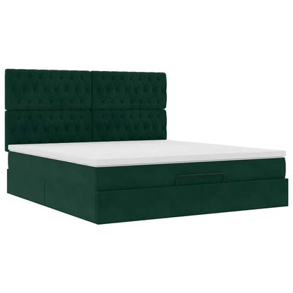 Struttura Letto Pouf con Materassi 160x200 cm Velluto | homemem39