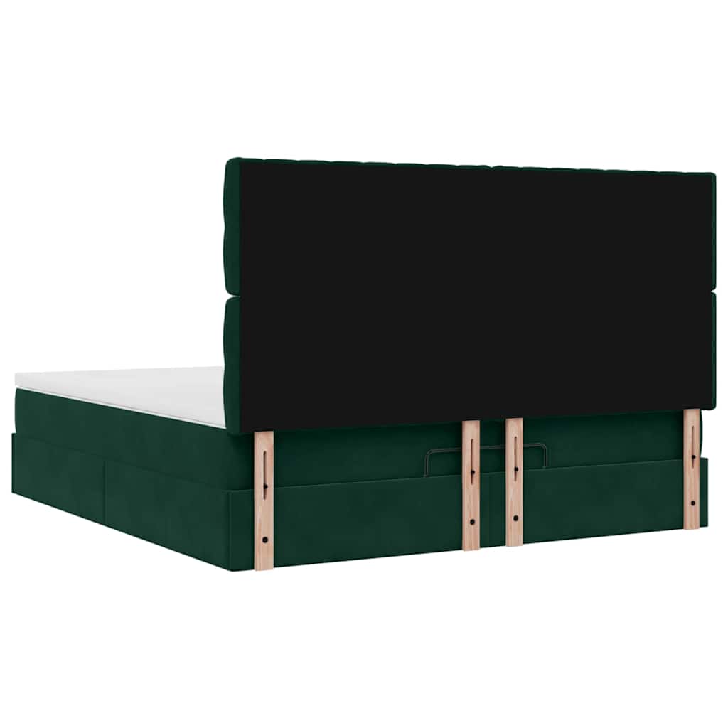 Struttura Letto Pouf con Materassi 160x200 cm Velluto