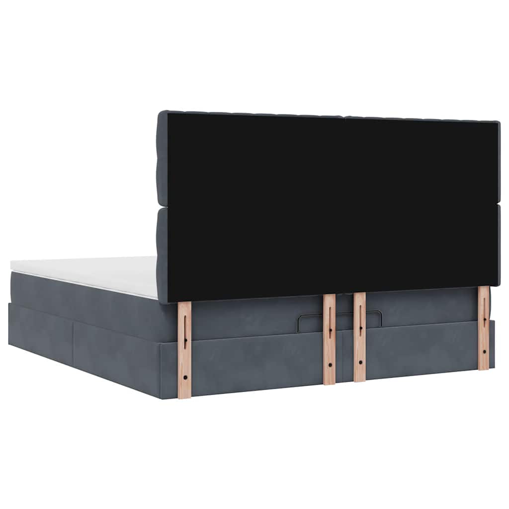 Struttura Letto Pouf con Materassi 180x200 cm Velluto | homemem39