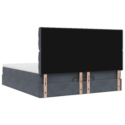 Struttura Letto Pouf con Materassi 200x200 cm Velluto | homemem39