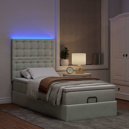 Struttura Letto Pouf con Materassi 80x200 cm in Velluto | homemem39