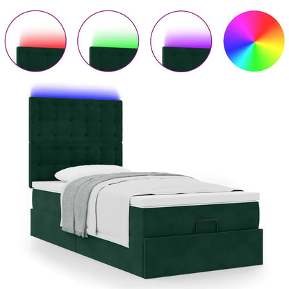 Struttura Letto Pouf con Materassi 80x200 cm Velluto | homemem39