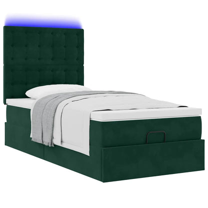 Struttura Letto Pouf con Materassi 80x200 cm Velluto | homemem39