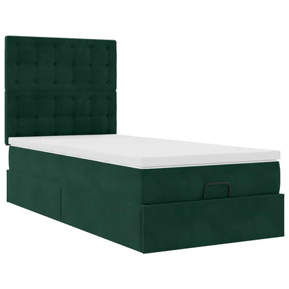 Struttura Letto Pouf con Materassi 80x200 cm Velluto | homemem39