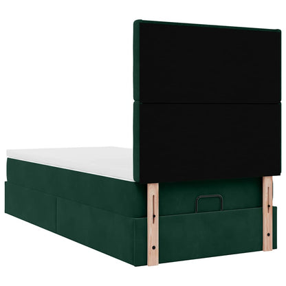 Struttura Letto Pouf con Materassi 80x200 cm Velluto | homemem39