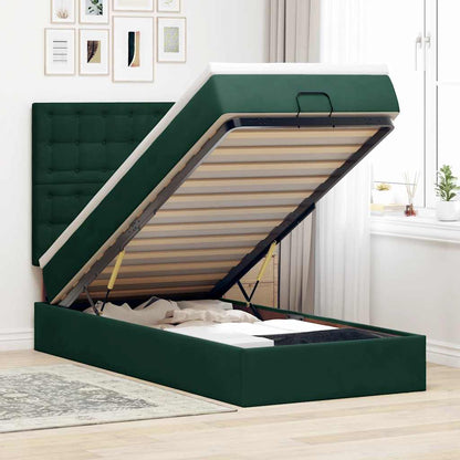 Struttura Letto Pouf con Materassi 80x200 cm Velluto