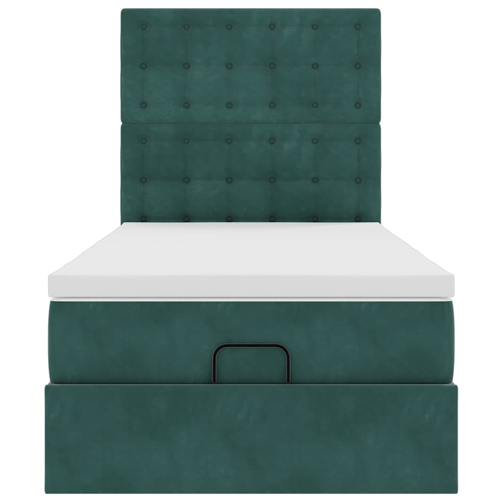 Struttura Letto Pouf con Materassi 90x190 cm in Velluto