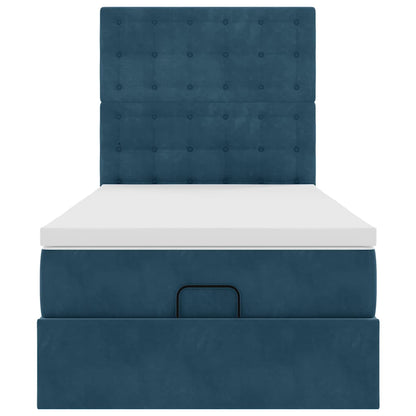 Struttura Letto Pouf con Materassi 90x190 cm in Velluto