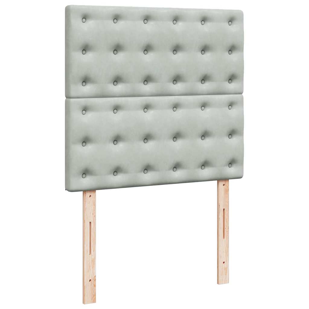 Struttura Letto Pouf con Materassi 90x200 cm in Velluto
