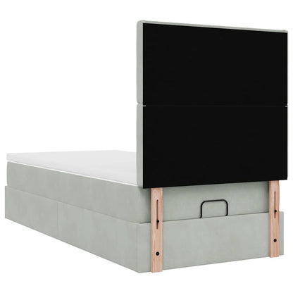 Struttura Letto Pouf con Materassi 90x200 cm in Velluto - homemem39