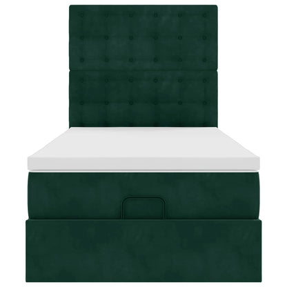 Struttura Letto Pouf con Materassi 90x200 cm in Velluto