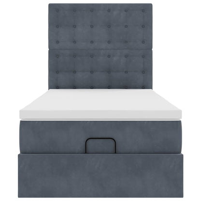 Struttura Letto Pouf con Materassi 100x200 cm Velluto - homemem39