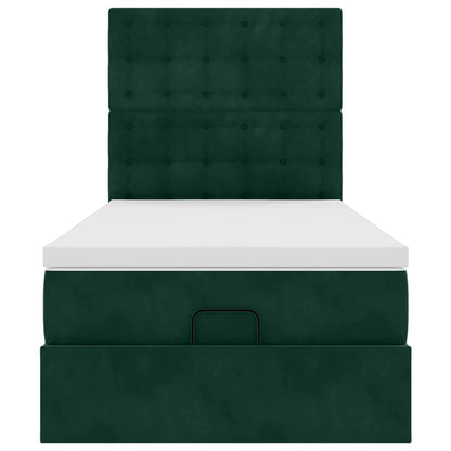 Struttura Letto Pouf con Materassi 100x200 cm Velluto