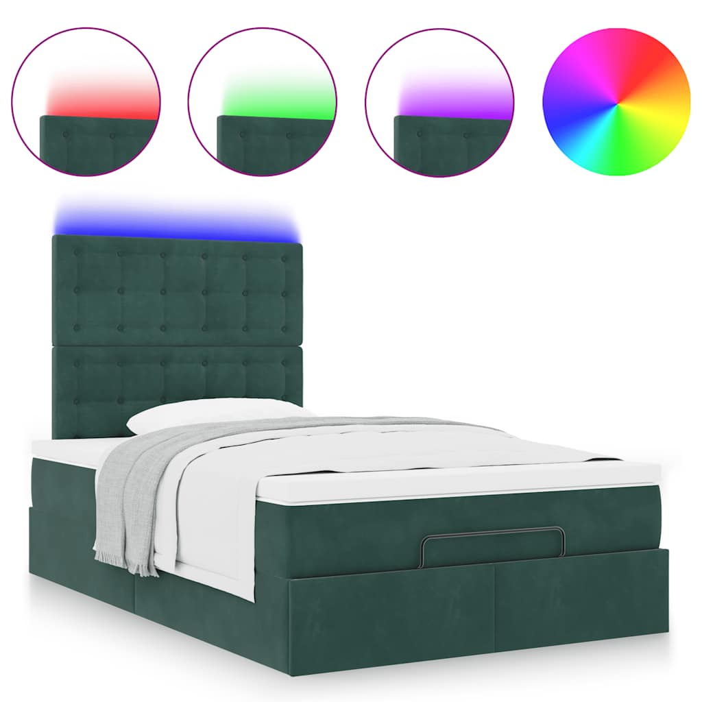 Struttura Letto Pouf con Materassi 120x200 cm Velluto | homemem39