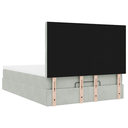 Struttura Letto Pouf con Materassi 140x190 cm Velluto | homemem39