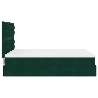 Struttura Letto Pouf con Materassi 140x190 cm in Velluto | homemem39