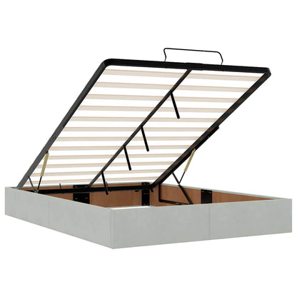 Struttura Letto Pouf con Materassi 140x200 cm in Velluto - homemem39