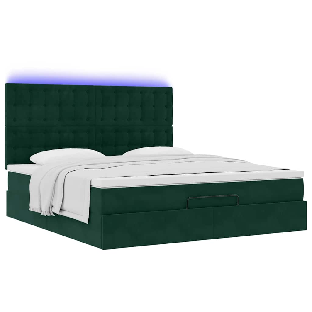 Struttura Letto Pouf con Materassi 160x200 cm Velluto | homemem39