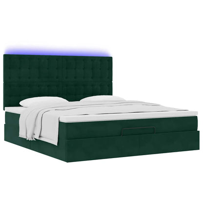 Struttura Letto Pouf con Materassi 160x200 cm Velluto | homemem39