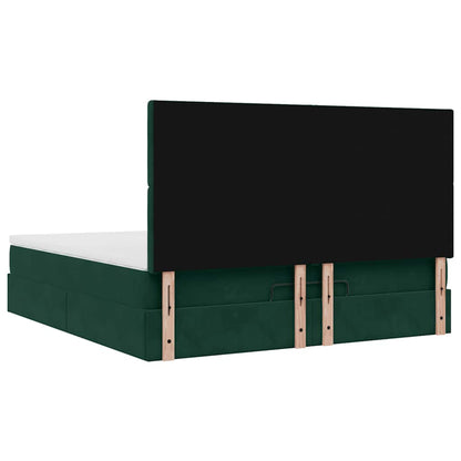 Struttura Letto Pouf con Materassi 160x200 cm Velluto | homemem39