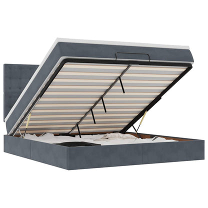 Struttura Letto Pouf con Materassi 180x200 cm Velluto - homemem39