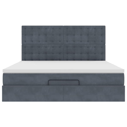 Struttura Letto Pouf con Materassi 180x200 cm Velluto - homemem39