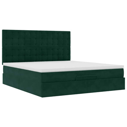 Struttura Letto Pouf con Materassi 180x200 cm Velluto
