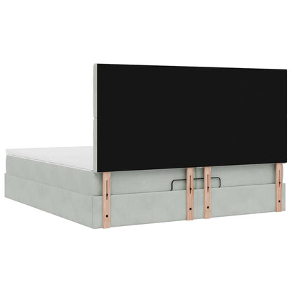 Struttura Letto Pouf con Materassi 200x200 cm Velluto | homemem39