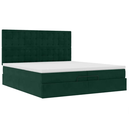 Struttura Letto Pouf con Materassi 200x200 cm Velluto | homemem39