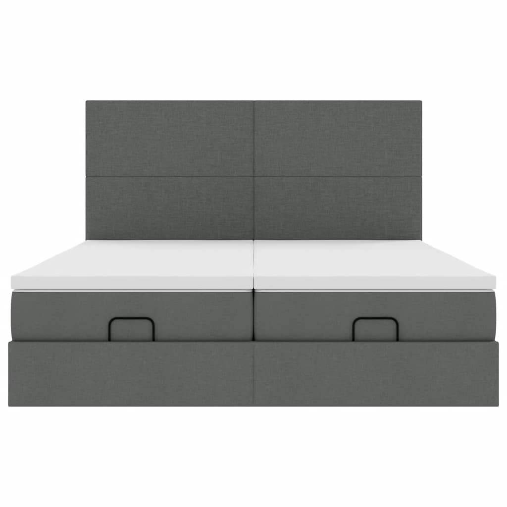 Struttura Letto Pouf con Materassi 160x200 cm in Tessuto