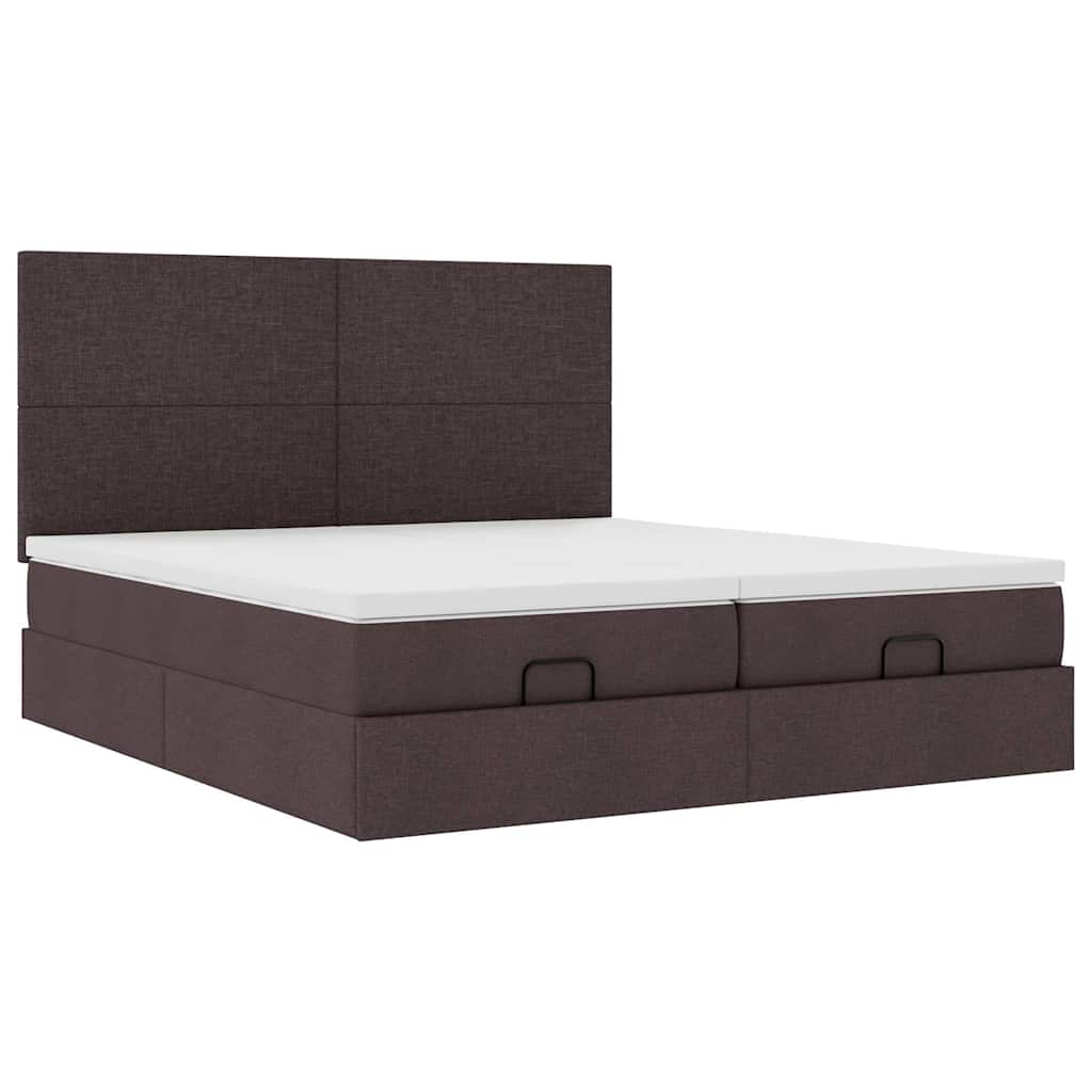 Struttura Letto Pouf con Materassi 160x200 cm in Tessuto | homemem39