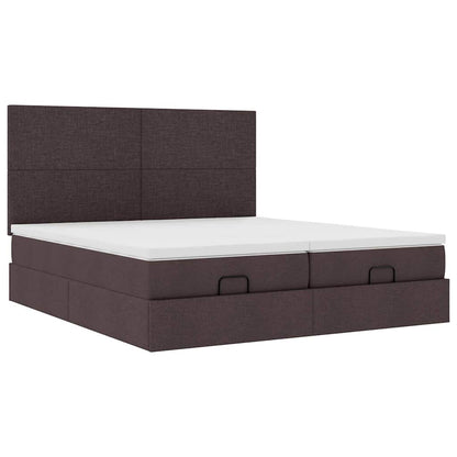 Struttura Letto Pouf con Materassi 160x200 cm in Tessuto | homemem39