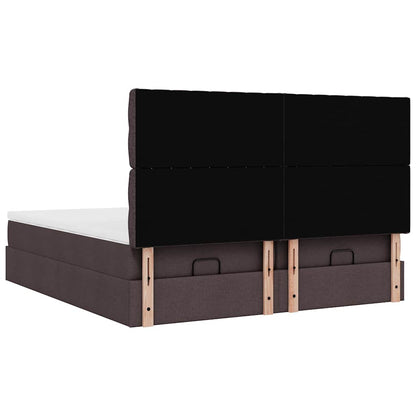 Struttura Letto Pouf con Materassi 200x200 cm in Tessuto