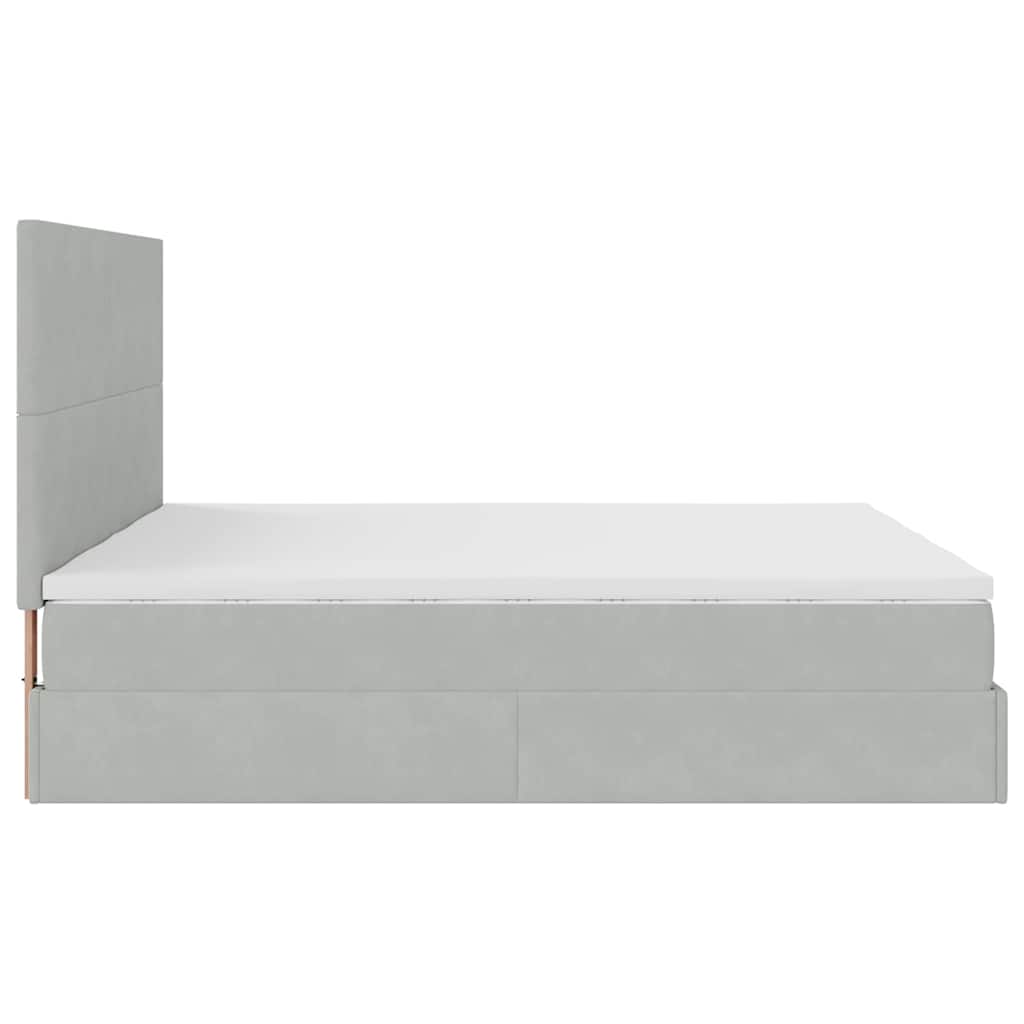 Struttura Letto Pouf con Materassi 160x200 cm in Velluto | homemem39