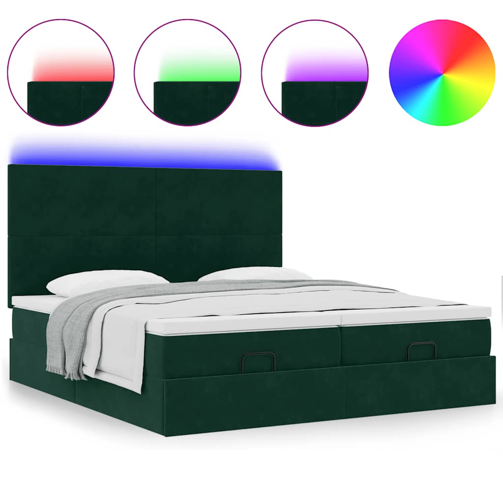 Struttura Letto Pouf con Materassi 160x200 cm Velluto | homemem39
