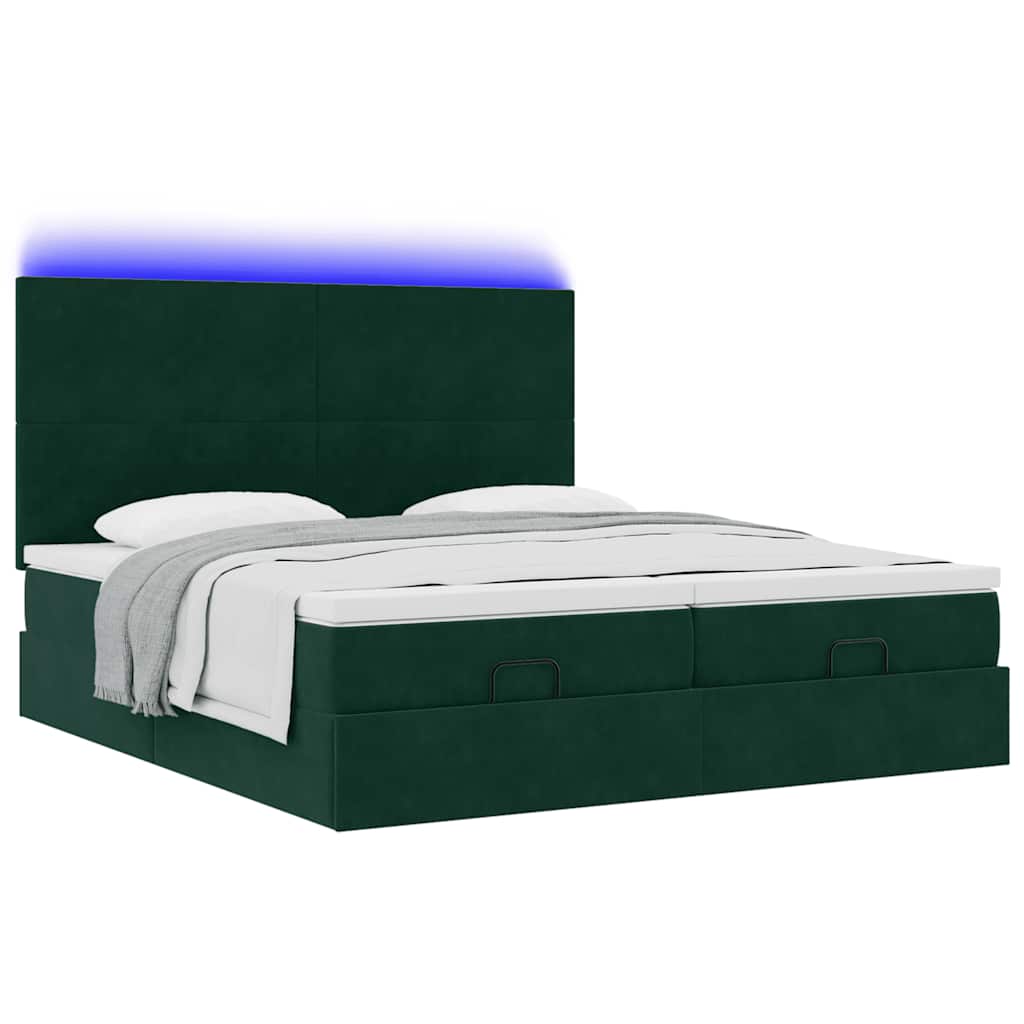 Struttura Letto Pouf con Materassi 160x200 cm Velluto | homemem39