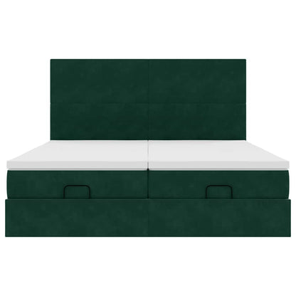Struttura Letto Pouf con Materassi 160x200 cm Velluto | homemem39