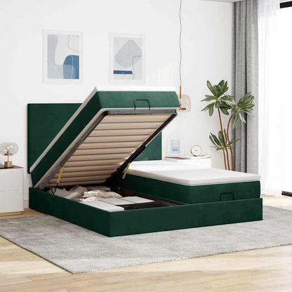 Struttura Letto Pouf con Materassi 160x200 cm Velluto | homemem39