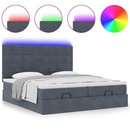 Struttura Letto Pouf con Materassi 180x200 cm Velluto | homemem39