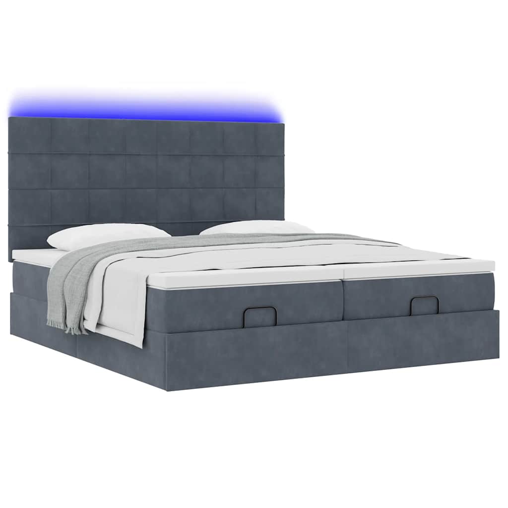 Struttura Letto Pouf con Materassi 180x200 cm Velluto | homemem39