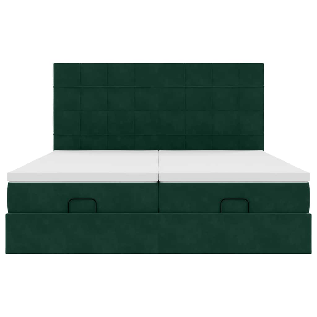 Struttura Letto Pouf con Materassi 180x200 cm Velluto | homemem39