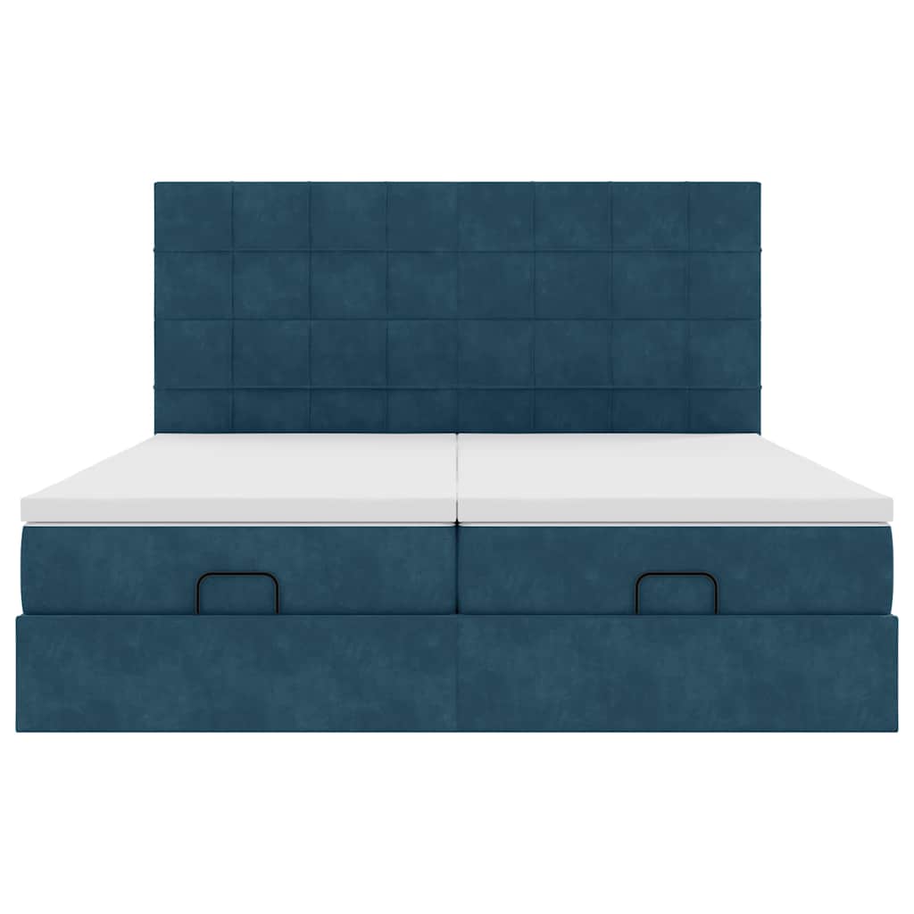 Struttura Letto Pouf con Materassi 180x200 cm Velluto | homemem39