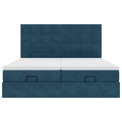 Struttura Letto Pouf con Materassi 180x200 cm Velluto | homemem39