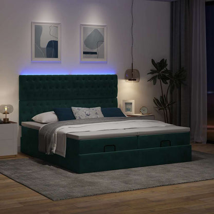 Struttura Letto Pouf con Materassi 160x200 cm Velluto