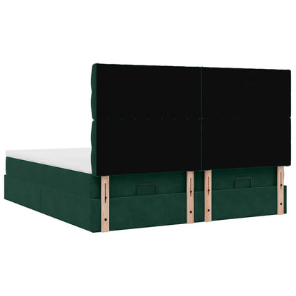 Struttura Letto Pouf con Materassi 160x200 cm Velluto