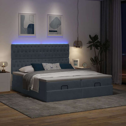 Struttura Letto Pouf con Materassi 180x200 cm Velluto | homemem39