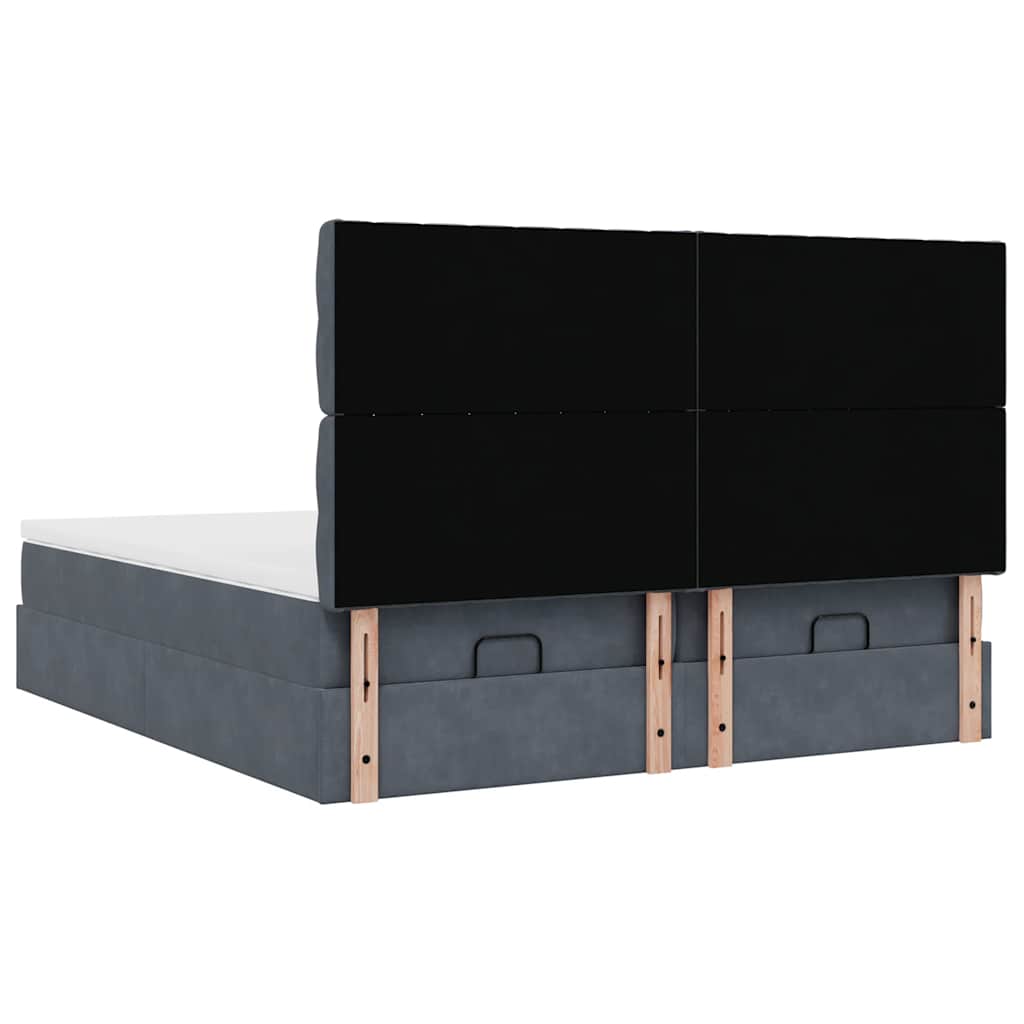 Struttura Letto Pouf con Materassi 180x200 cm Velluto | homemem39