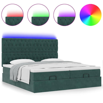 Struttura Letto Pouf con Materassi 200x200 cm Velluto | homemem39